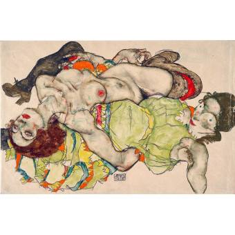Репродукции на картини: Влюбени жени (1915) – Егон Шиле